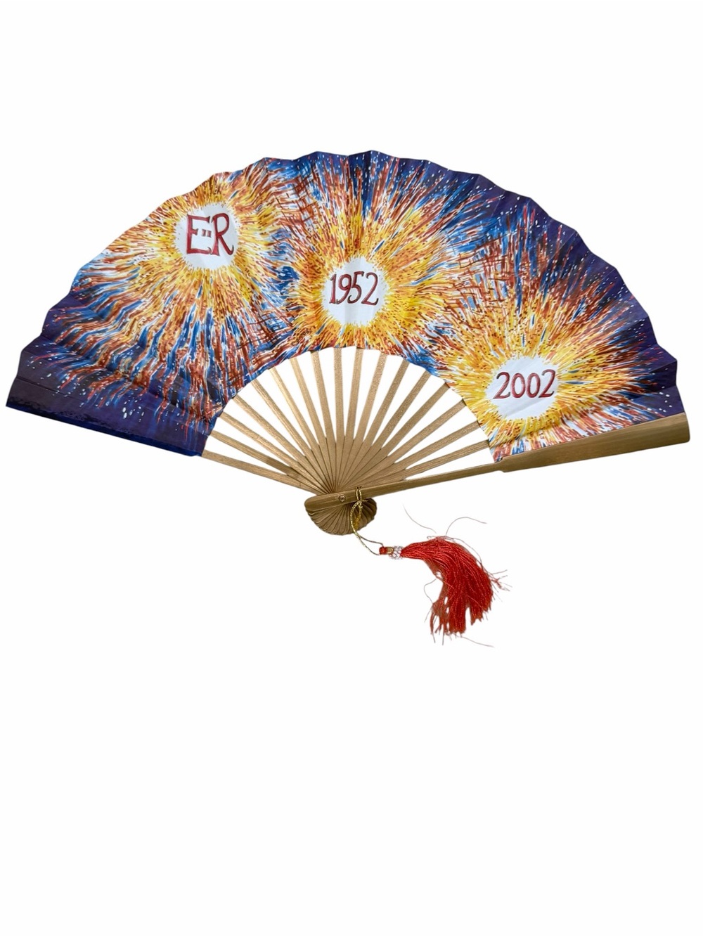 Queen Elizabeth II Golden Jubilee 2002 Folding Fan Fans Ltd Fan Museum Royal